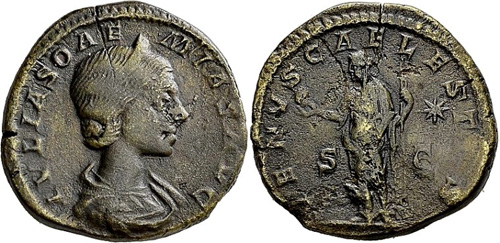 julia soaemias roman coin as